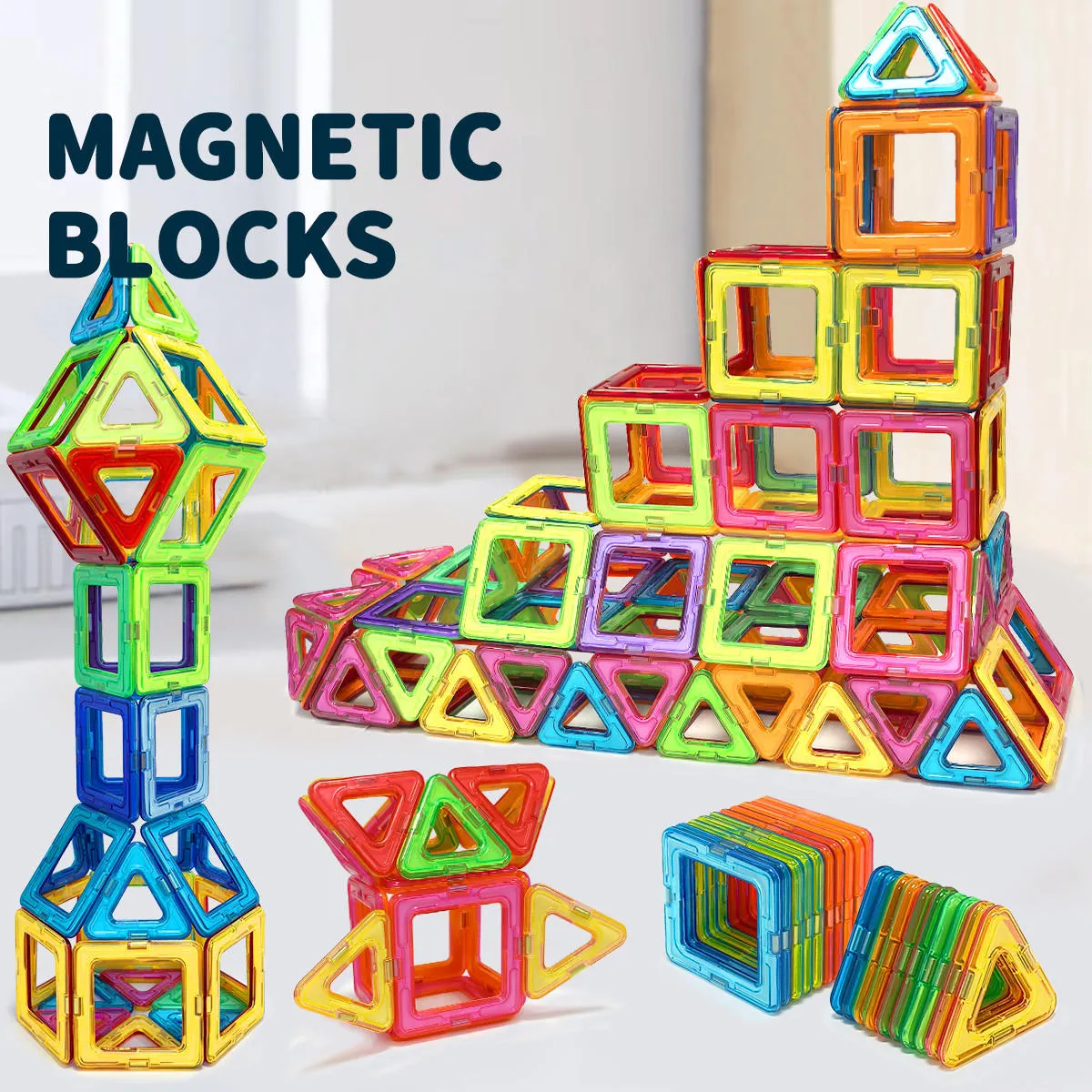 Luxora Magnetic Toy Building Blocks 100-Piece STEM Set