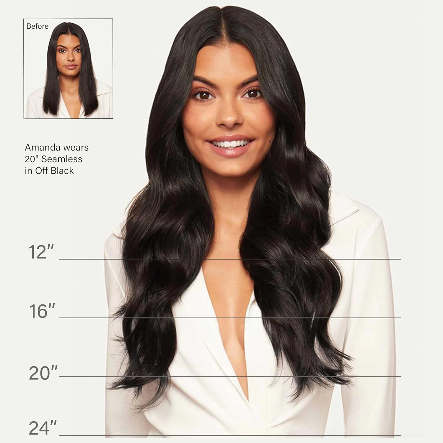 Luxy 100% Remy Human Hair – Halo Clip-In Hair Extensions –Natural Looking Volume & Length - One-Piece - Easy 5-Min Application 180 grams 20" Chocolate Brown Halo