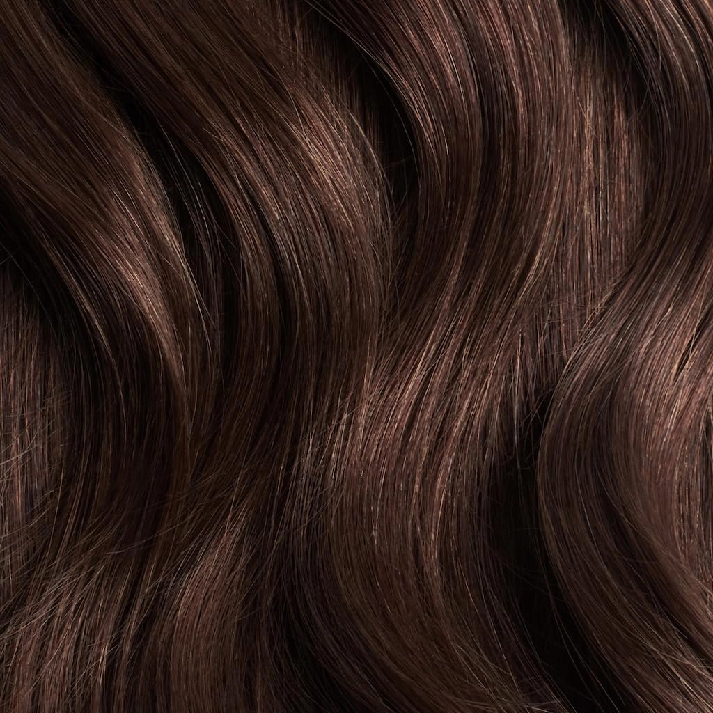 Luxy 100% Remy Human Hair – Halo Clip-In Hair Extensions –Natural Looking Volume & Length - One-Piece - Easy 5-Min Application 180 grams 20" Chocolate Brown Halo