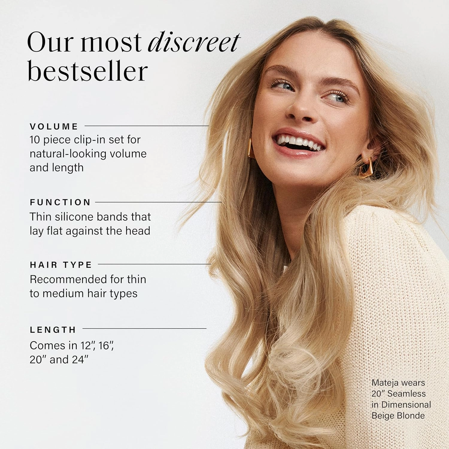 Luxy 100% Remy Human Hair - Seamless Clip-In Hair Extensions - Multi-Dimensional Color for Natural Blending, Adds Volume & Length 240 grams 24" Bronde Balayage Seamless
