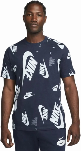 M NSW Tee Club SSNL AOP (DR7817-410)_XL - Blue/White