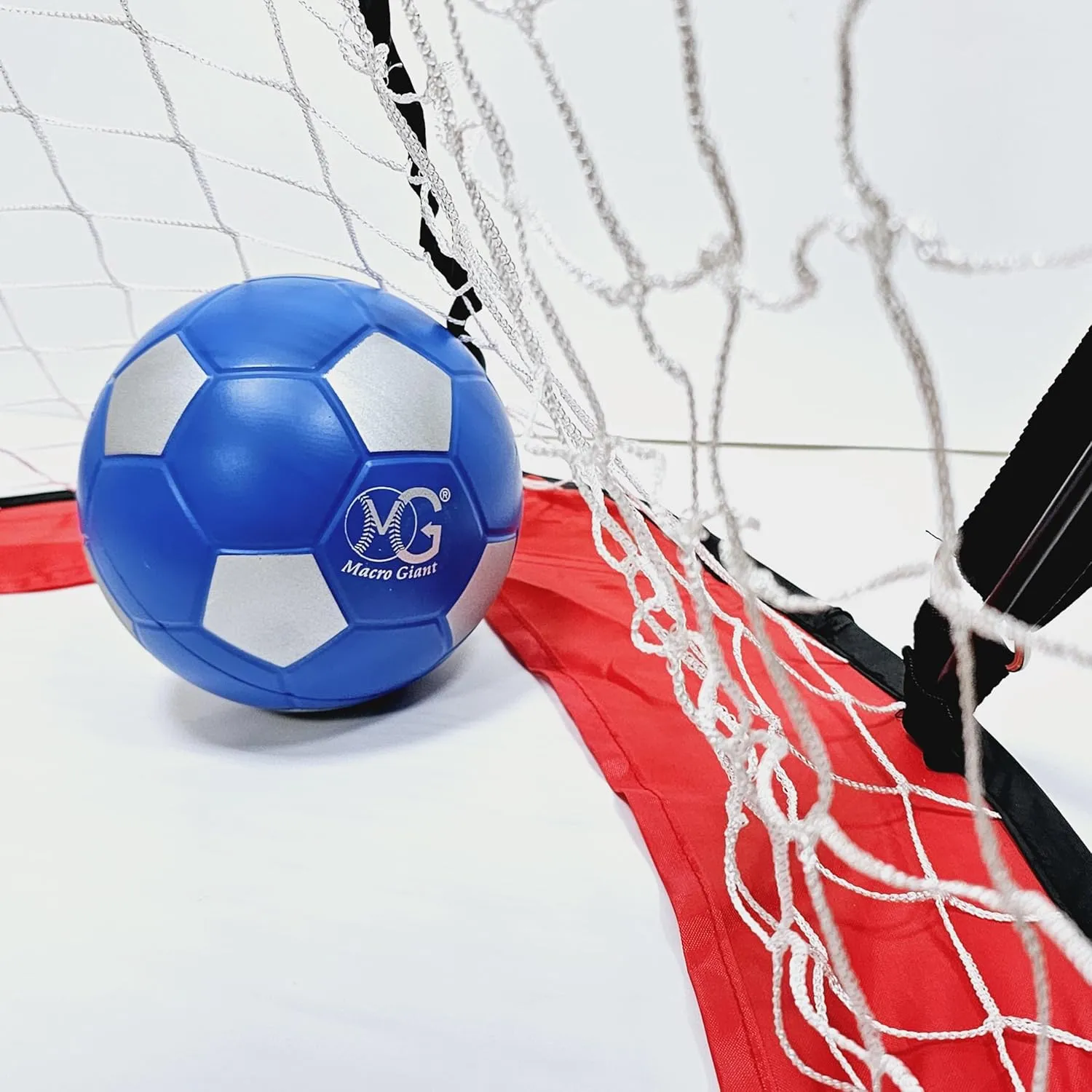 Macro Giant 6 Inch PU Foam Soccer Ball, Red, Blue, Black, Yellow, Set of 4, Kickball, Beginner, Backyard Games