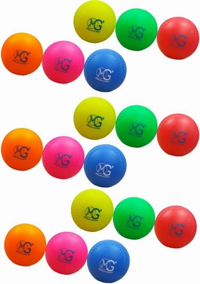 Macro Giant 3.5 Inch (Dia.) PU Foam Softball, Set of 18, Multicolors, Baseball Training Practice, Playground Ball, Parenting Activity, Kids Sports Toy Ball