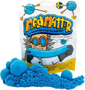 Mad Mattr is The Addictive, Super-Soft, and Satisfying Dough-Like Material That Shapes and molds Easily and Never Dries Out (Blue,10oz)