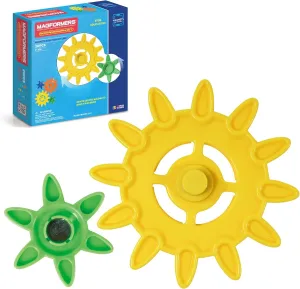 Magformers Magnets in Motion Gear Accessory 20pc Set - Magnetic Tiles Building Blocks, Educational STEM Toy - Magnetic Building Tiles for Kids to Develop Problem-Solving Abilities