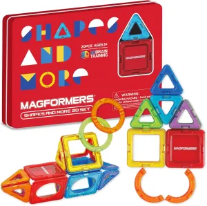 Magformers Shapes and More 20Pc Set | Educational Magnetic Tiles for STEM Development and Critical Thinking | Magnetic Blocks and Building Tiles to Develop Problem-Solving Ability & Shape Recognition