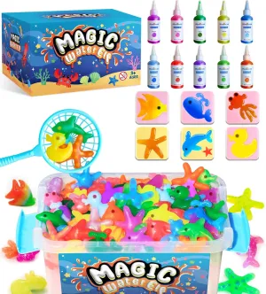 Magic Water Elf Toy Kit - Aqua Art Water Fairy Gel Kit for Kids - 10 Colors Magic Gel Water Pets - DIY Squishy Maker Set - Make Your Own Squishies Toy Crafts Party Favor for Boys & Girls Ages 6-12