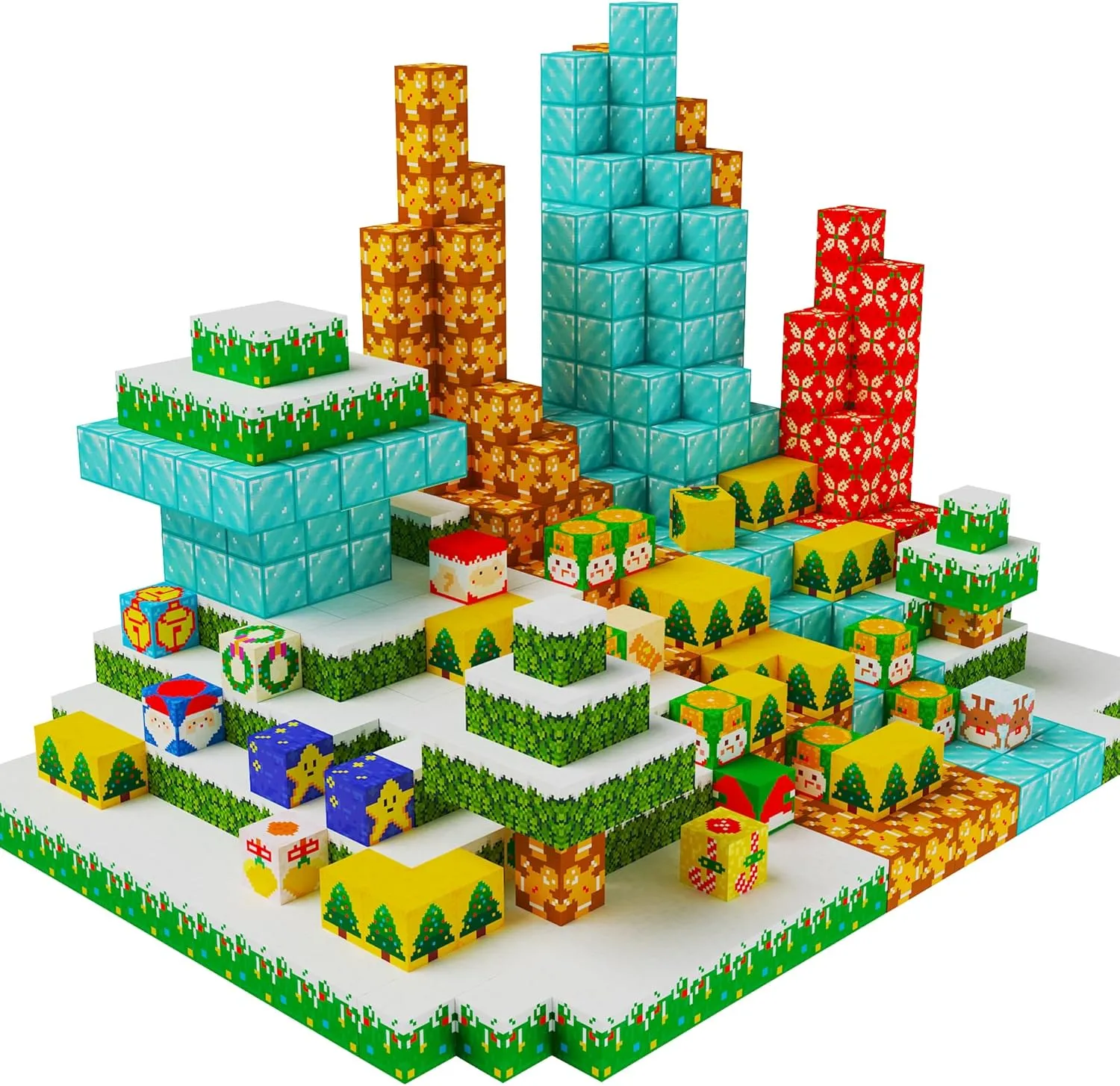 Magnetic Blocks100PCS Set,Mine World Craft Building Block,Magnet Cubes for Boys and Girls 3 ,Magnetic Toys,Building Cubes 0.8IN,Puzzles