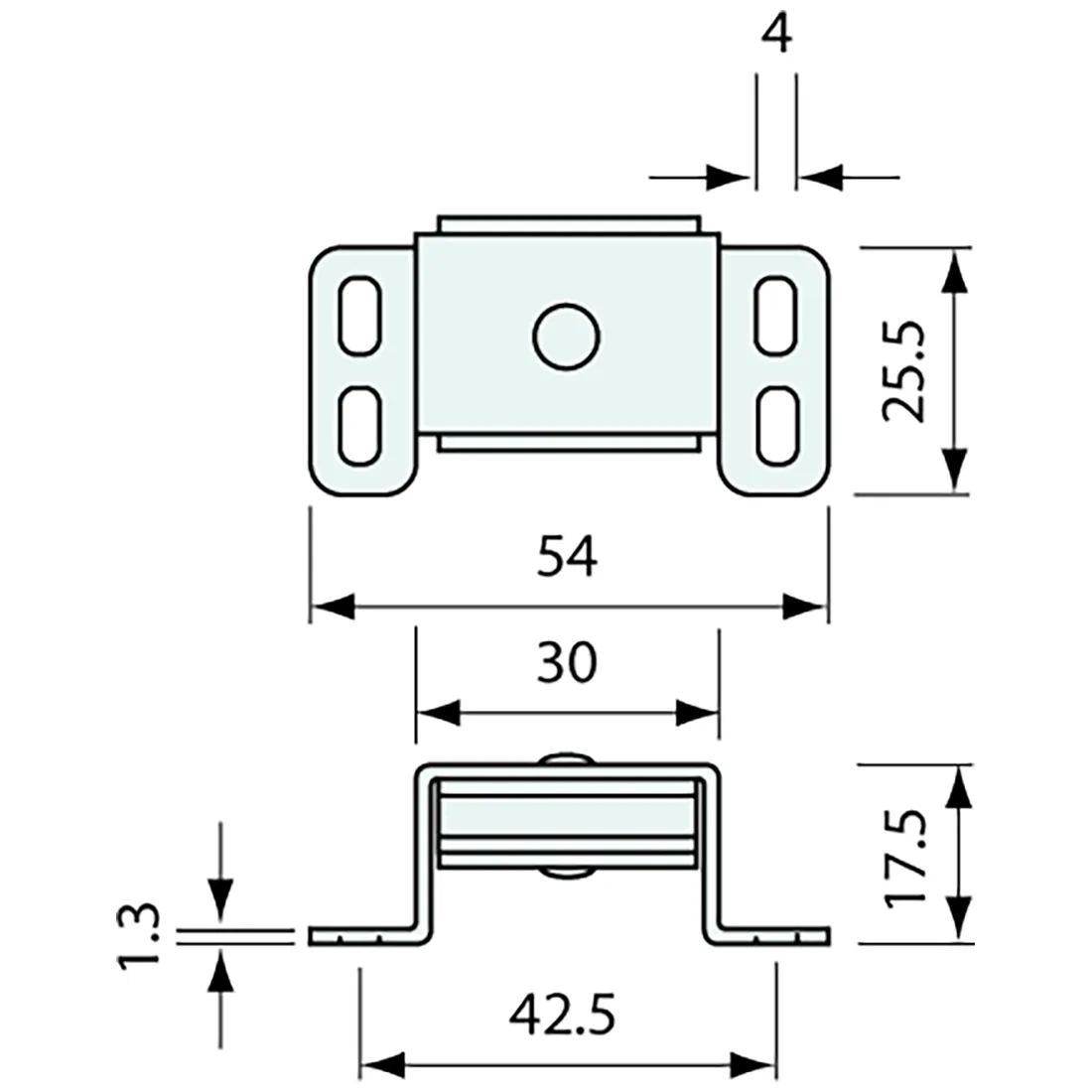 Magnetic Catch Aluminium 41mm