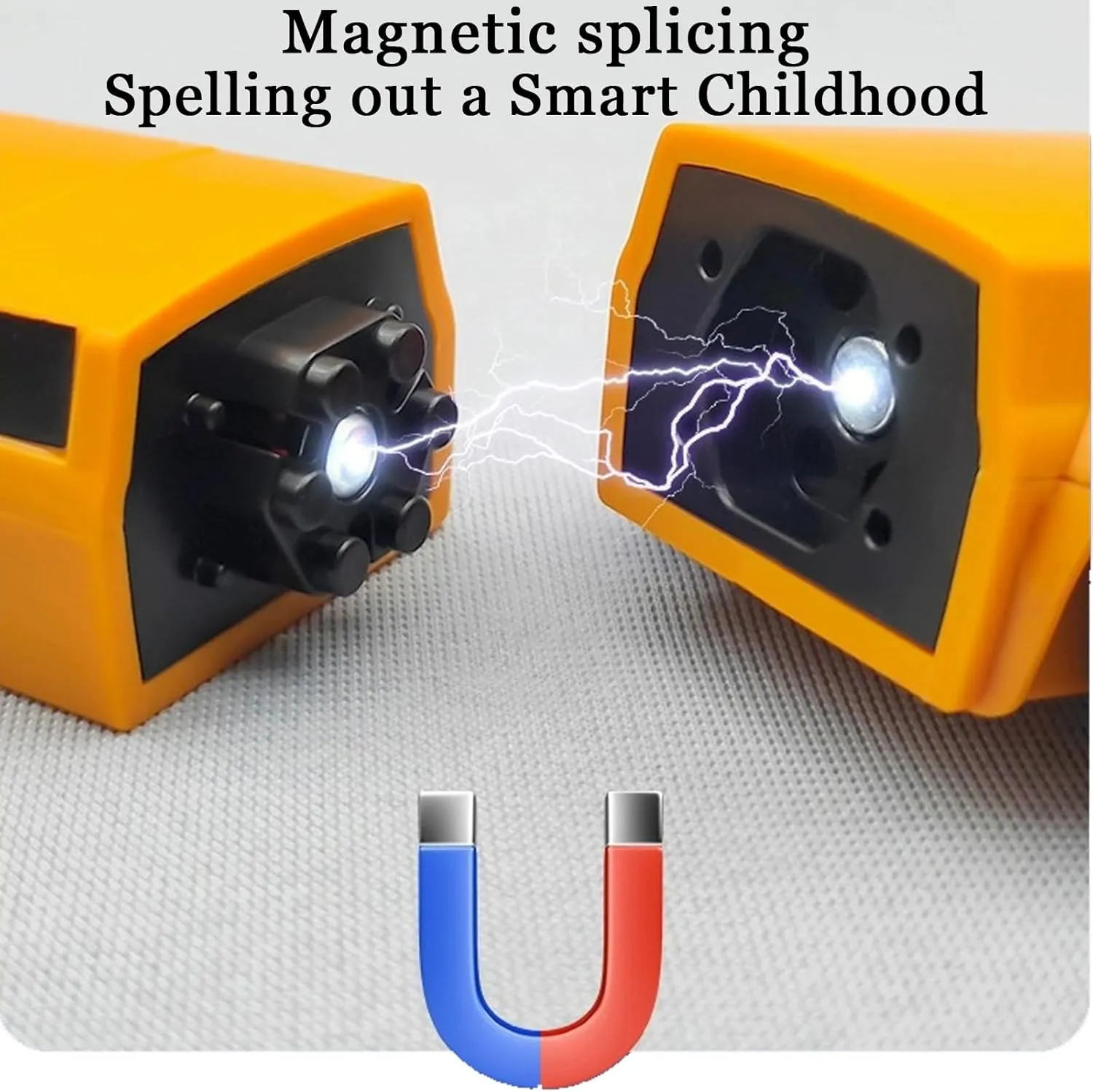 Magnetic Transform Engineering Car Assembled Toys with Storage Box, Constructo Modular Transforming Toy Set for Boys and Girls,Magnetic Blocks for Toddlers ﻿ (Excavator Robot, Pieces, 35)