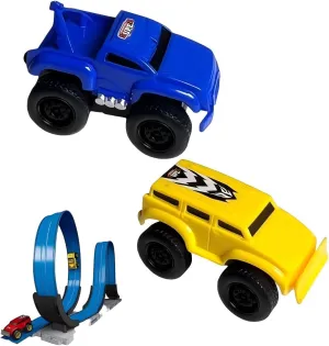 Magnetic Wall Climbing Toy Car, Anti-Gravity Wall Climbing Door Rail Car, Pull-Back Inertial Climbing Car (Car 1 33.4-inch Track)