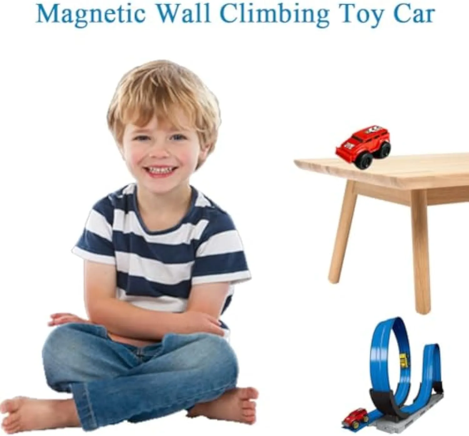 Magnetic Wall Climbing Toy Car, Anti-Gravity Wall Climbing Magnetic Track Toy Car, Magnetic Levitation Inertia Wall Climbing Car, Educational Car Toy Smoother Climb, Better Stunts (Standard)