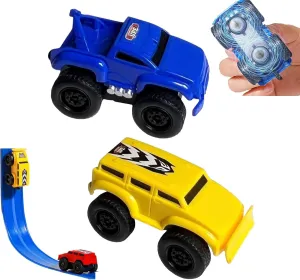 Magnetic Wall Climbing Toy Car, Cars That Drive on Walls and Ceiling, Magnetic Levitation Inertia Climbing Wall Toy Car (2 PCS B)