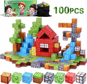 Magnetic Blocks, Magnetic Magic Set for Boys & Girls Toys, STEM Sensory Toys for Kids Ages 3-5, 4-8, 8-12 Christmas Birthday Gifts (Forest)