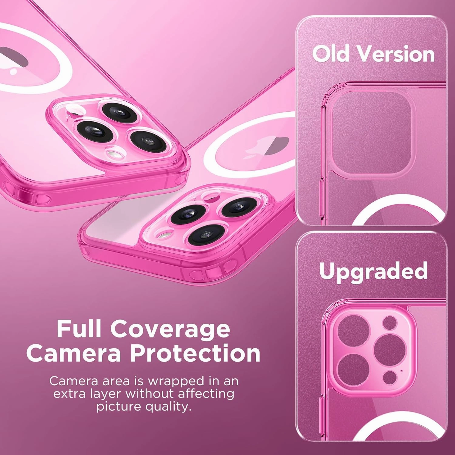 Magnetic for iPhone 15 Pro Case, [Compatible with MagSafe] [Full Camera Protection] Shockproof Protective Slim Translucent Matte Phone Case for iPhone 15 Pro 6.1'', Clear Neon