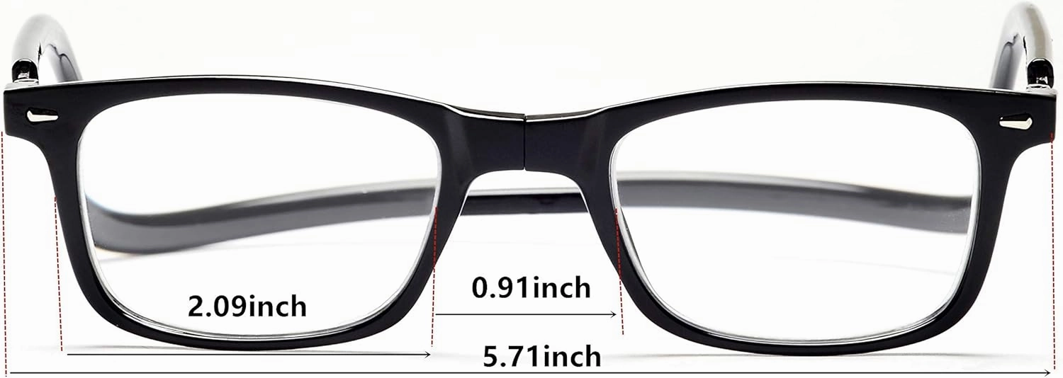 Magnetic Reading Glasses Adjustable Front Connect for Men or Women