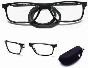 Magnetic Reading Glasses for Men or Women, Computer Readers,Adjustable Temples, Magnetic and Easy to Carry With Glasses Case