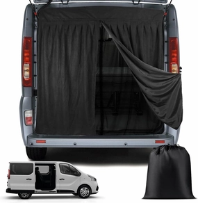 Magnetic Van Bug Screen for RV and Other Campervans, Double Layer Design Bug Mesh Customized for Sprinter, Ford Transit Van, Promaster Camper, GMC Savana, Rear Door Mosquito Net Center Zipper Closure