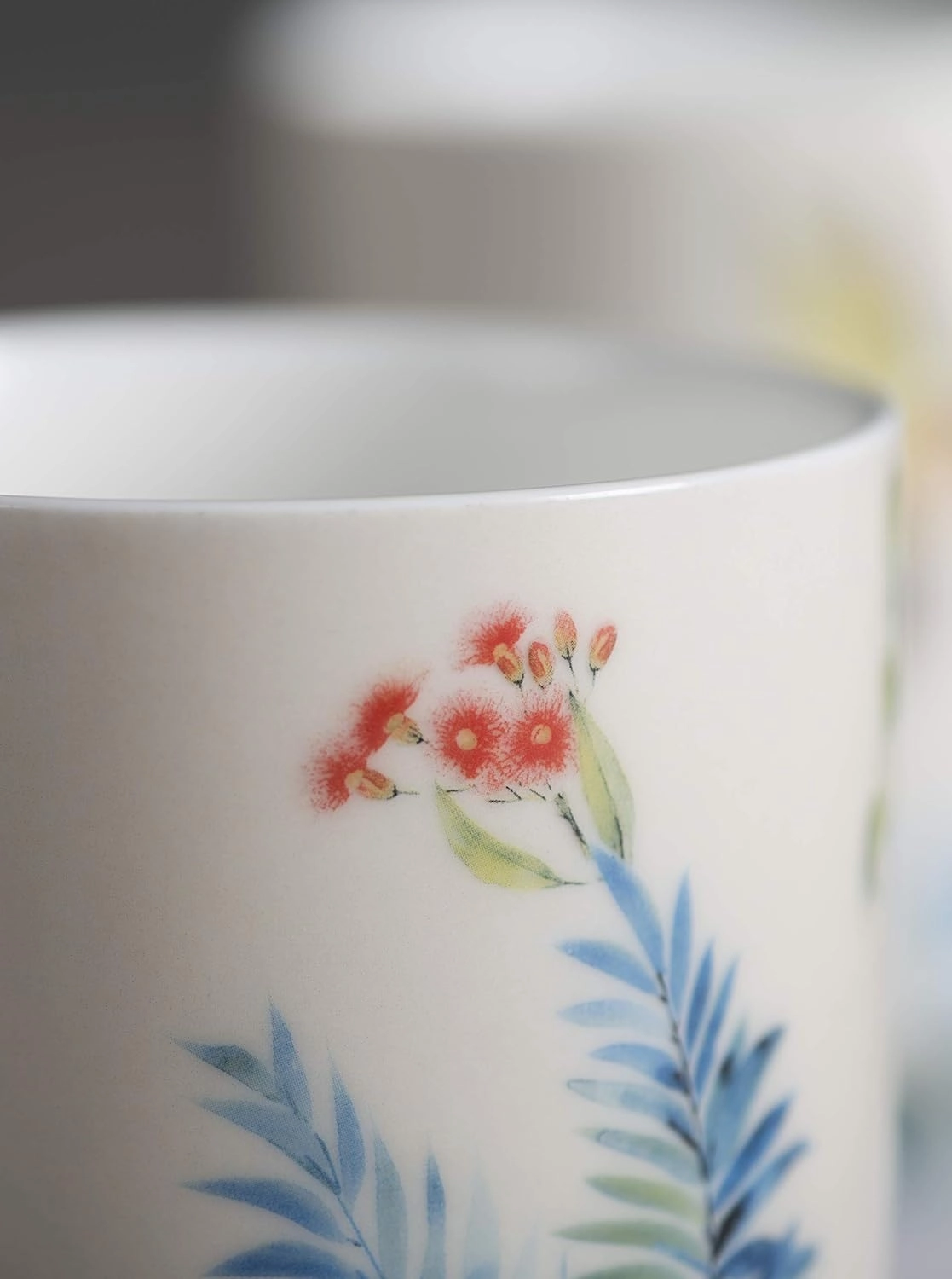 Maison d' Hermine Coffee Mug with Handles Fine Bone China Mugs Pack of Two Tea Cups for Hot Beverages Cappuccino Latte Home Restaurant Office Perfect for Gift (Tropiques, 12 Ounce)