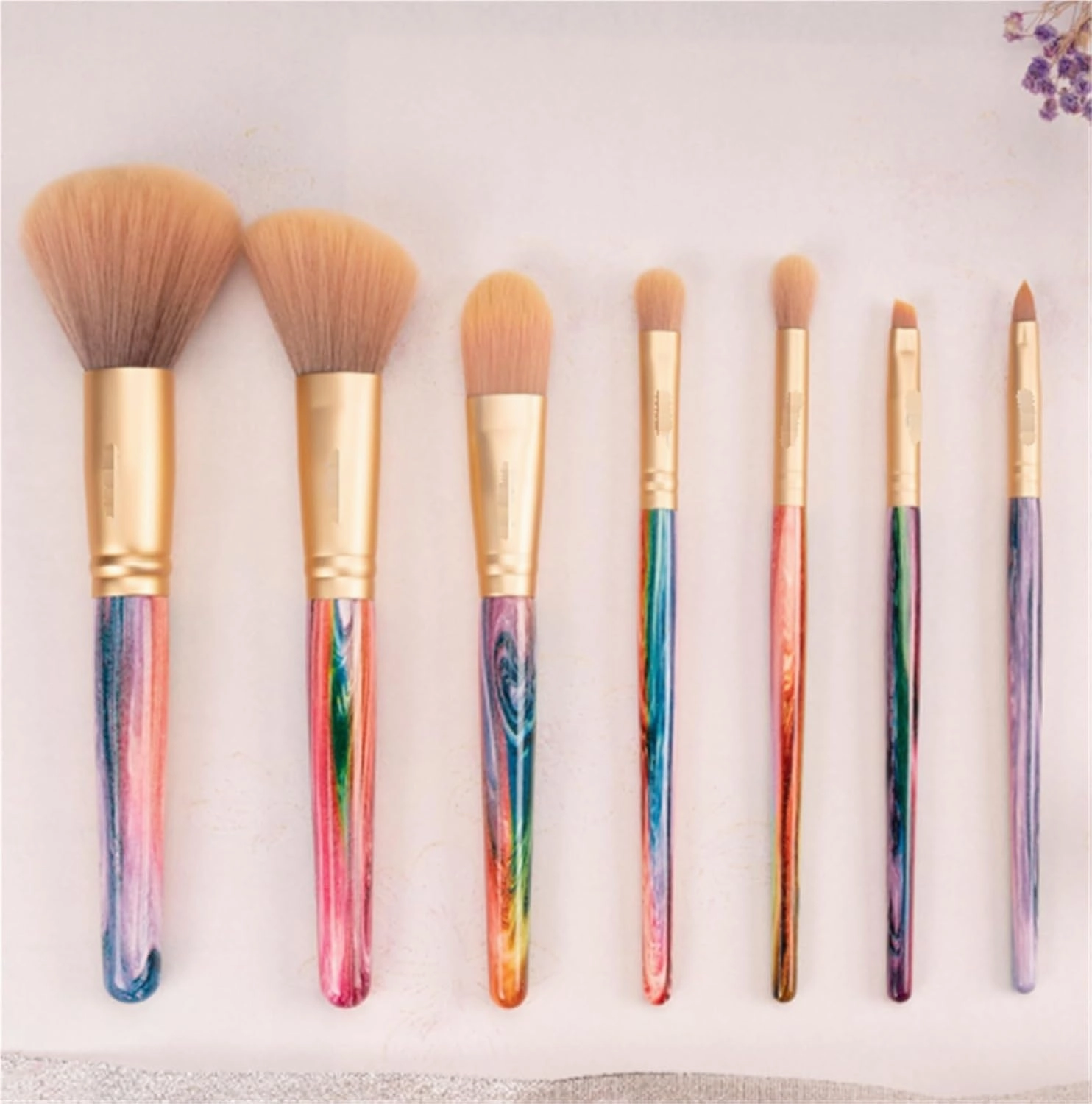 Make Up Brushes Set Makeup Brush Set 7 Pieces Soft Bristle Brushes Eye and Face Foundation Brush Set Makeup Tools Set