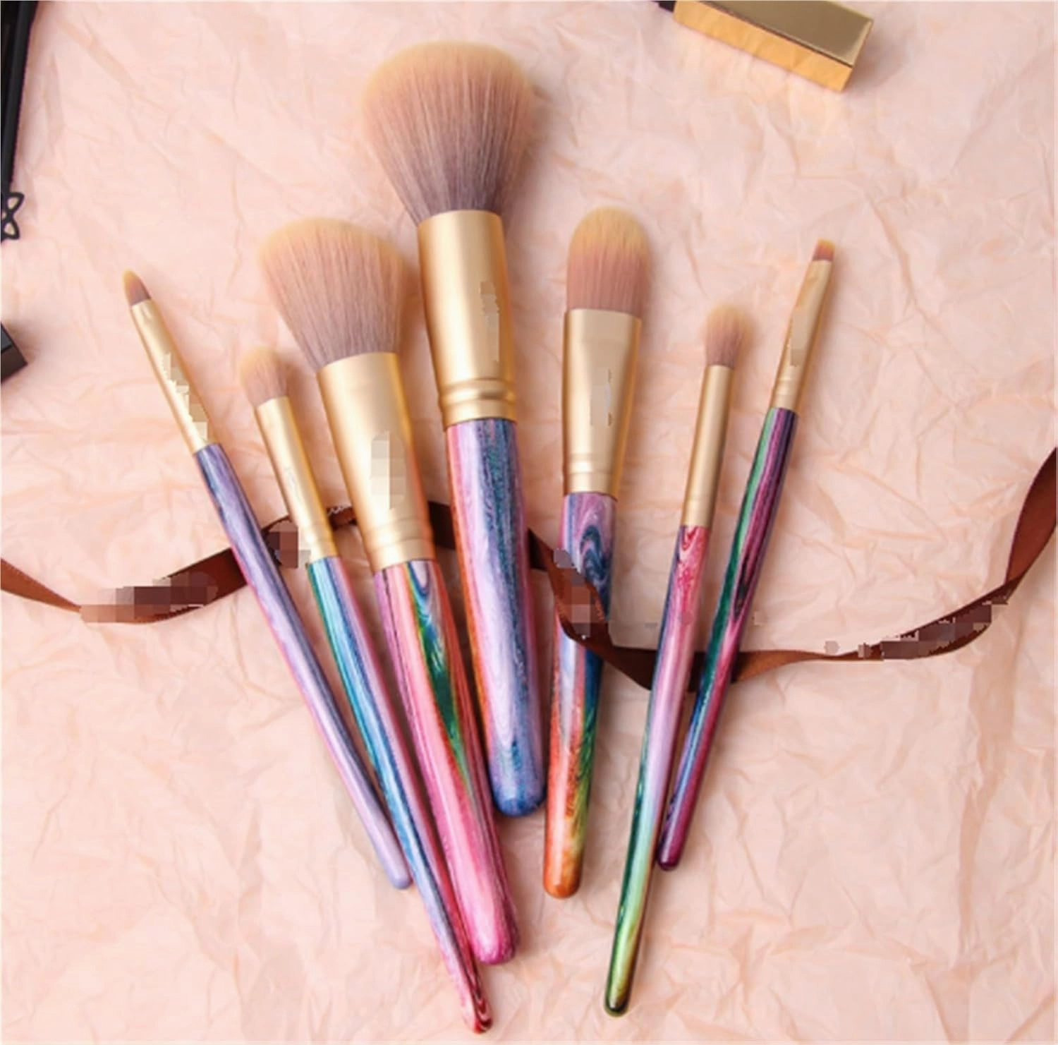Make Up Brushes Set Makeup Brush Set 7 Pieces Soft Bristle Brushes Eye and Face Foundation Brush Set Makeup Tools Set