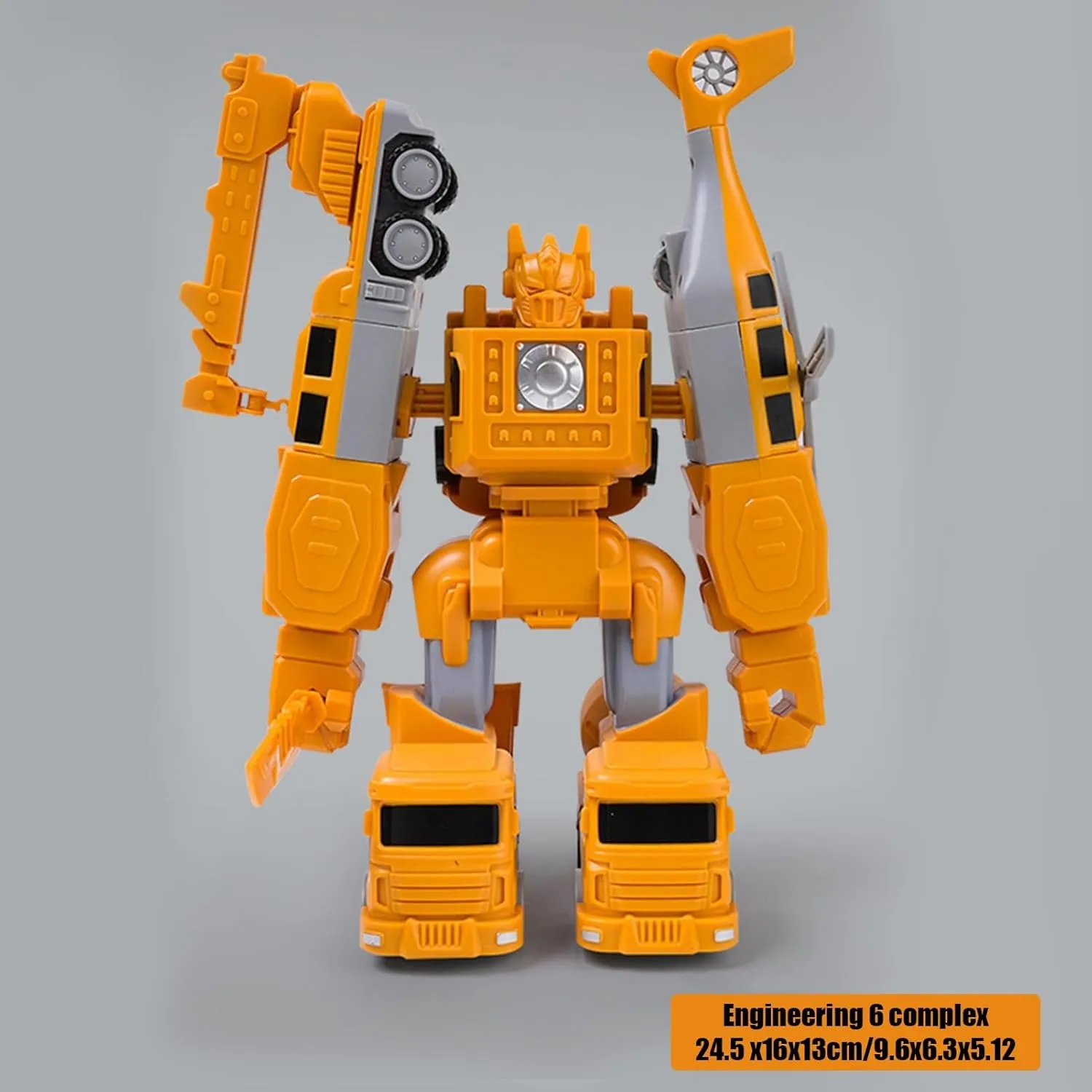 Mangetic Transform Engineering Car Assembled Toys, Transforming Robot Car Toy, Kids' Play Construction Vehicles, Outdoor Toddlers Activities Toys Magnetic Blocks for Kids Age 3-8(Yellow-26pcs)
