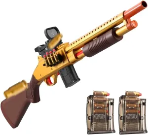 Manual Pump Action Shell Ejecting Shotgun Foam Dart Blaster - 40-Soft Bullet, Spring-Powered, Outdoor Shooting Games Toys for 8-12 Year Old Boys & Girls Adults, Gifts for Birthday Xmas