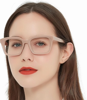 MARE AZZURO Square Reading Glasses Women Trendy Large Readers 1.0 1.25 1.5 1.75 2.0 2.25 2.5 2.75 3.0 3.5 4.0 5.0 6.0 (Coffee, 175)
