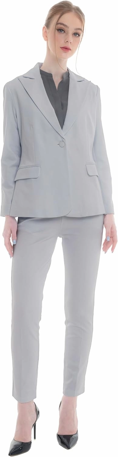 Marycrafts Women's Pant Suits Set – Professional Business Suiting Blazer and Pants 2 Piece Outfit