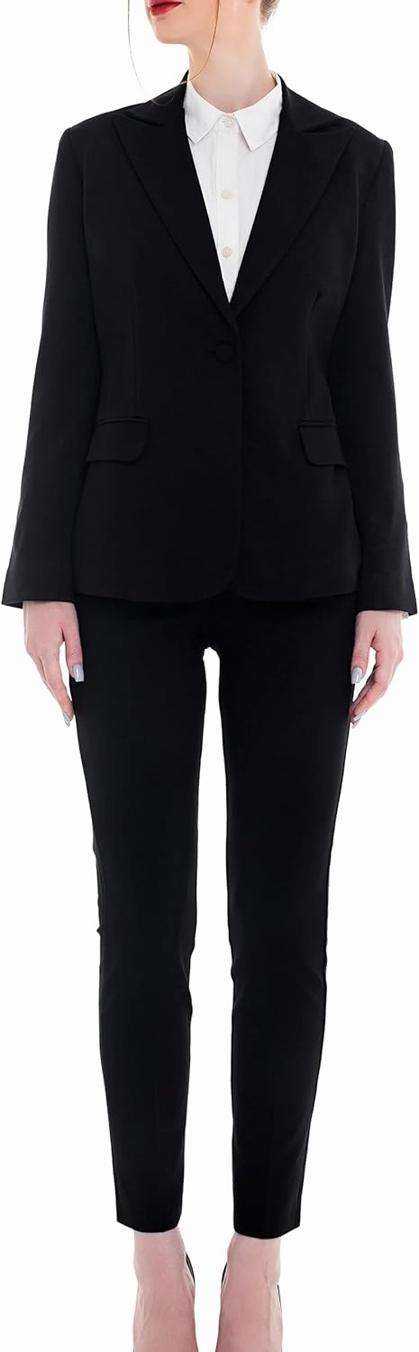 Marycrafts Women's Pant Suits Set – Professional Business Suiting Blazer and Pants 2 Piece Outfit