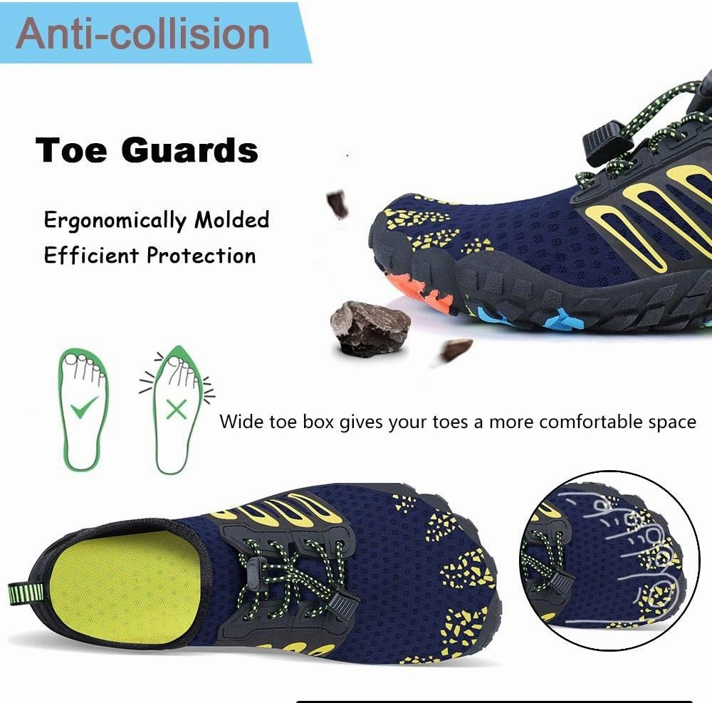 MAYZERO Water Shoes Men Women Swim Surf Shoes Beach Pool Shoes Wide Toe Hiking Aqua Shoes Winter House Slippers
