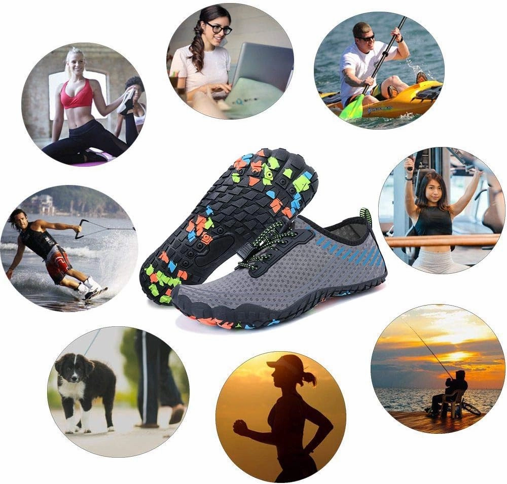 MAYZERO Water Shoes Men Women Swim Surf Shoes Beach Pool Shoes Wide Toe Hiking Aqua Shoes Winter House Slippers