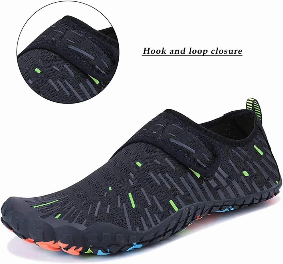 MAYZERO Water Shoes Men Women Swim Surf Shoes Beach Pool Shoes Wide Toe Hiking Aqua Shoes Winter House Slippers