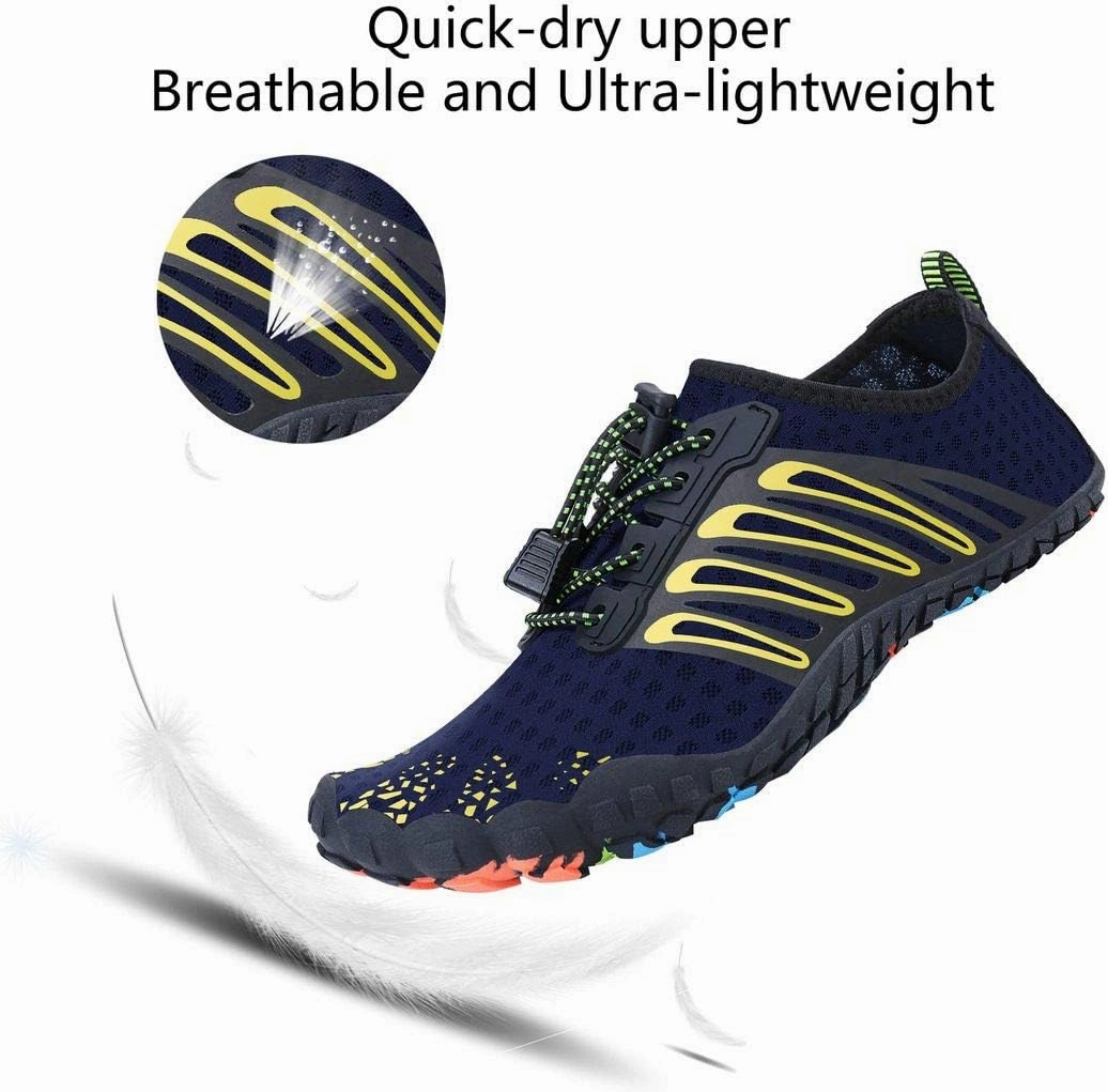MAYZERO Water Shoes Men Women Swim Surf Shoes Beach Pool Shoes Wide Toe Hiking Aqua Shoes Winter House Slippers