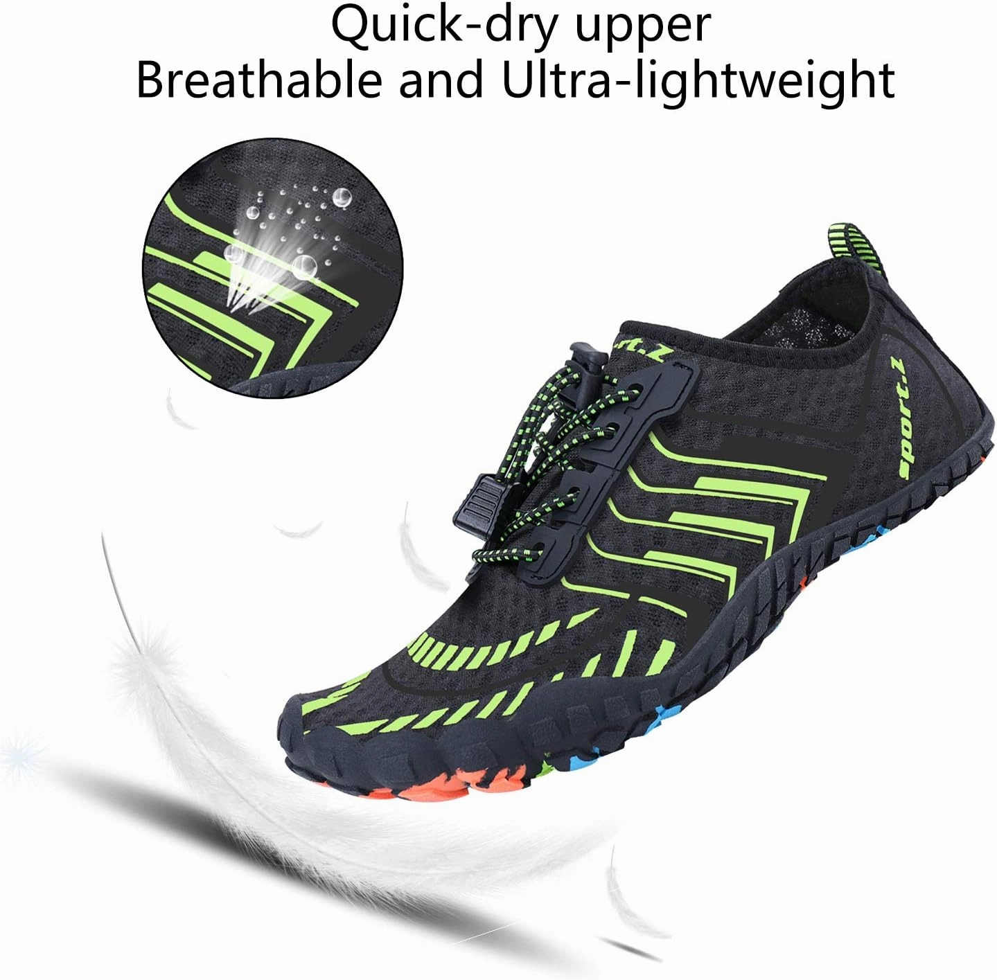MAYZERO Water Shoes Men Women Swim Surf Shoes Beach Pool Shoes Wide Toe Hiking Aqua Shoes Winter House Slippers