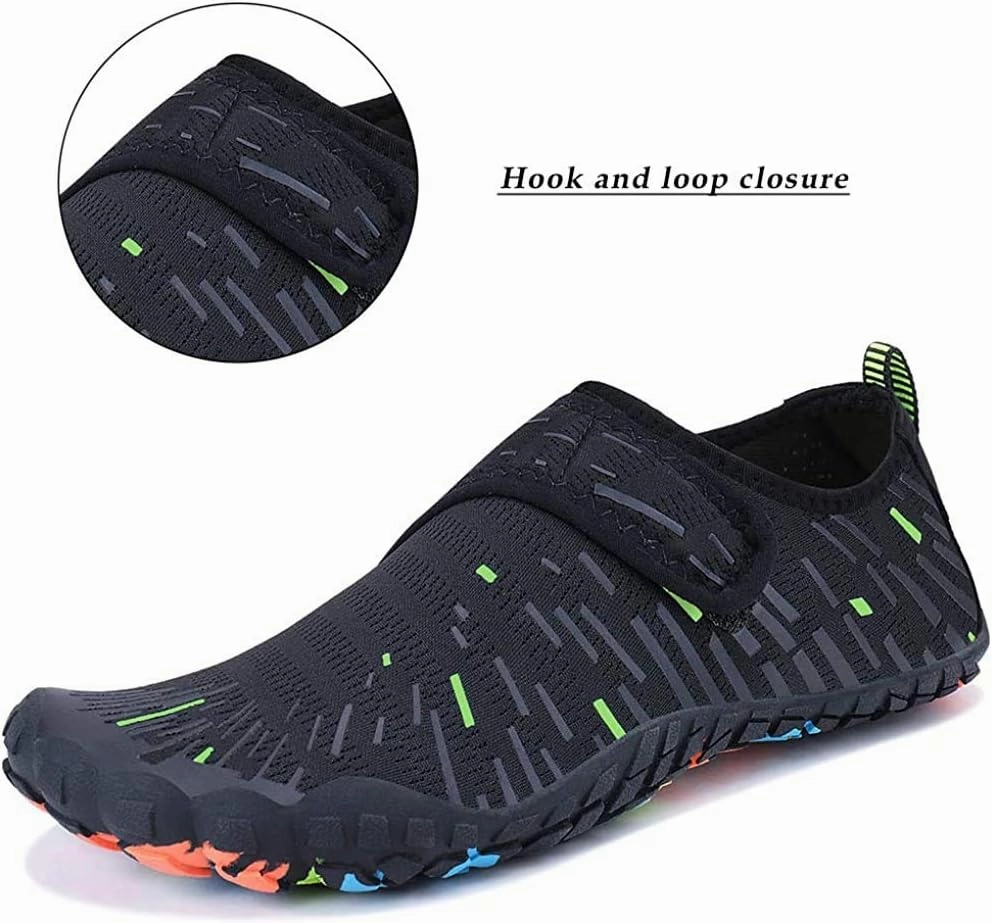 MAYZERO Water Shoes Men Women Swim Surf Shoes Beach Pool Shoes Wide Toe Hiking Aqua Shoes Winter House Slippers