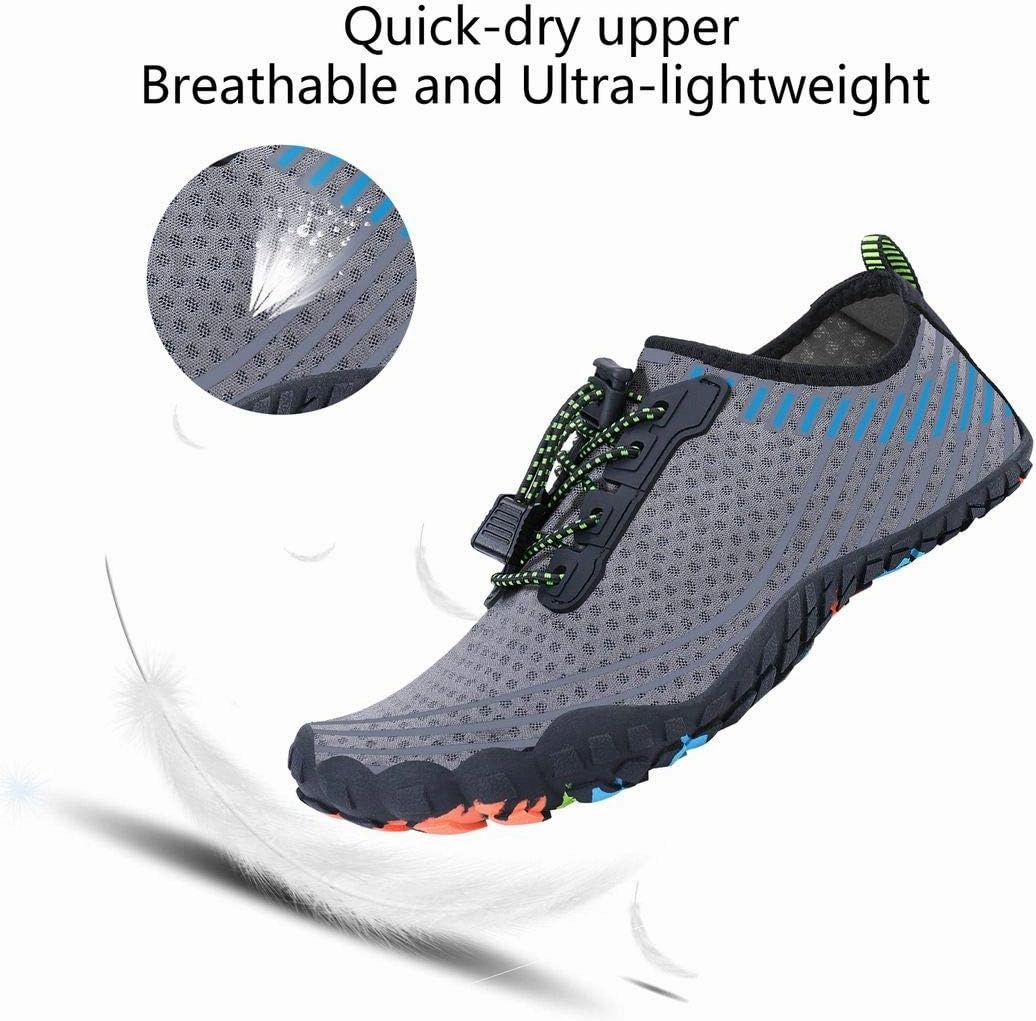 MAYZERO Water Shoes Men Women Swim Surf Shoes Beach Pool Shoes Wide Toe Hiking Aqua Shoes Winter House Slippers