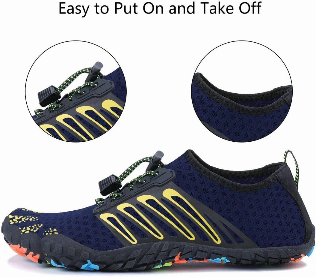 MAYZERO Water Shoes Men Women Swim Surf Shoes Beach Pool Shoes Wide Toe Hiking Aqua Shoes Winter House Slippers