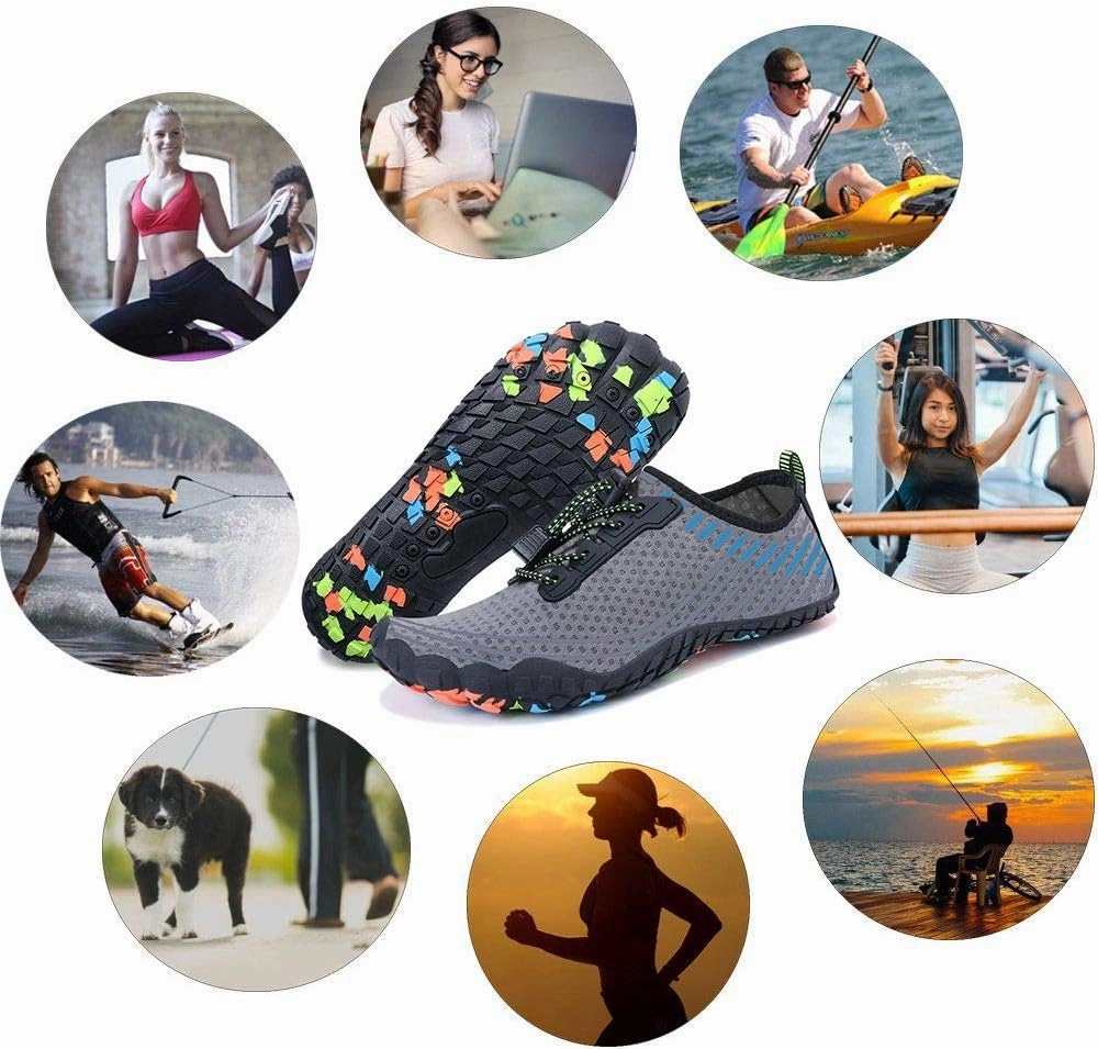 MAYZERO Water Shoes Men Women Swim Surf Shoes Beach Pool Shoes Wide Toe Hiking Aqua Shoes Winter House Slippers