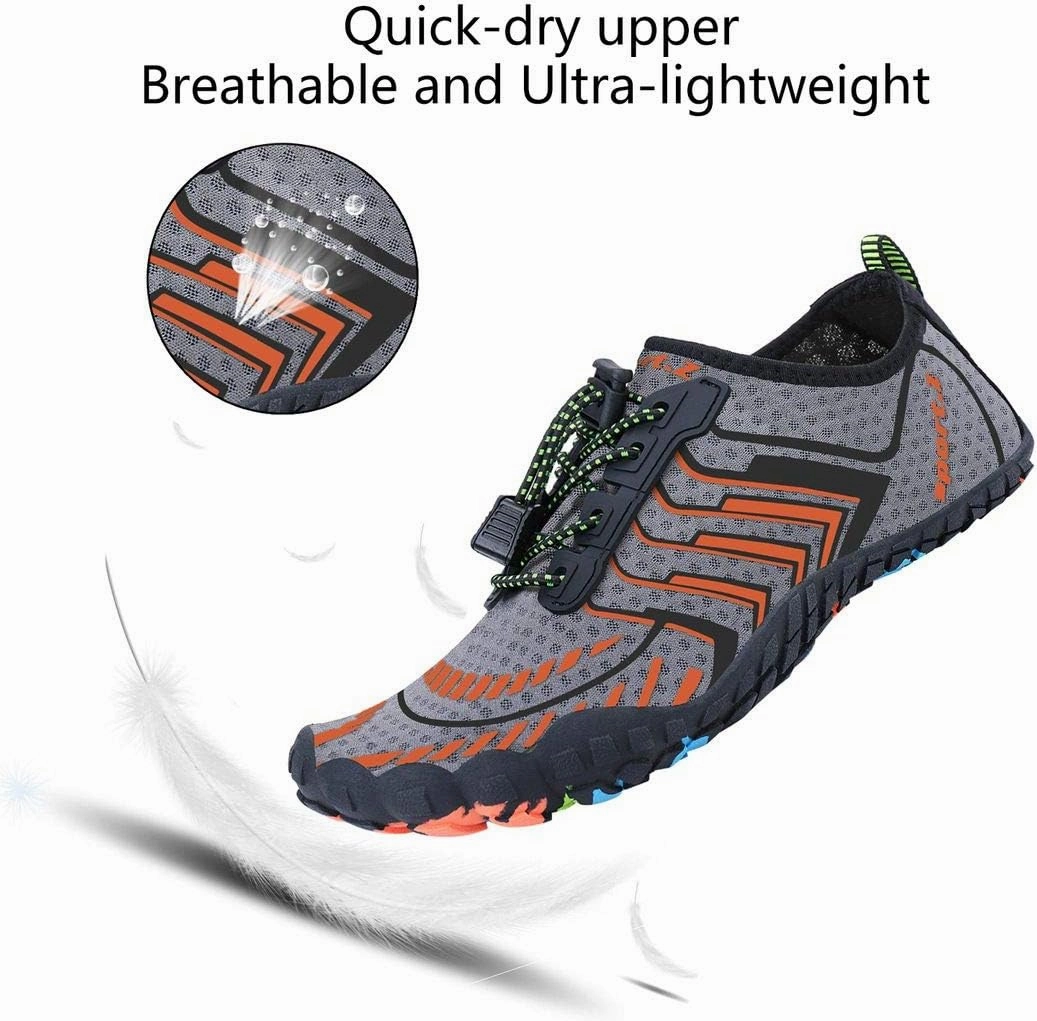 MAYZERO Water Shoes Men Women Swim Surf Shoes Beach Pool Shoes Wide Toe Hiking Aqua Shoes Winter House Slippers