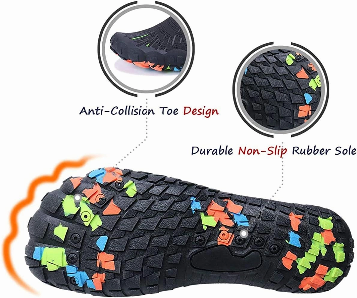 MAYZERO Water Shoes Men Women Swim Surf Shoes Beach Pool Shoes Wide Toe Hiking Aqua Shoes Winter House Slippers