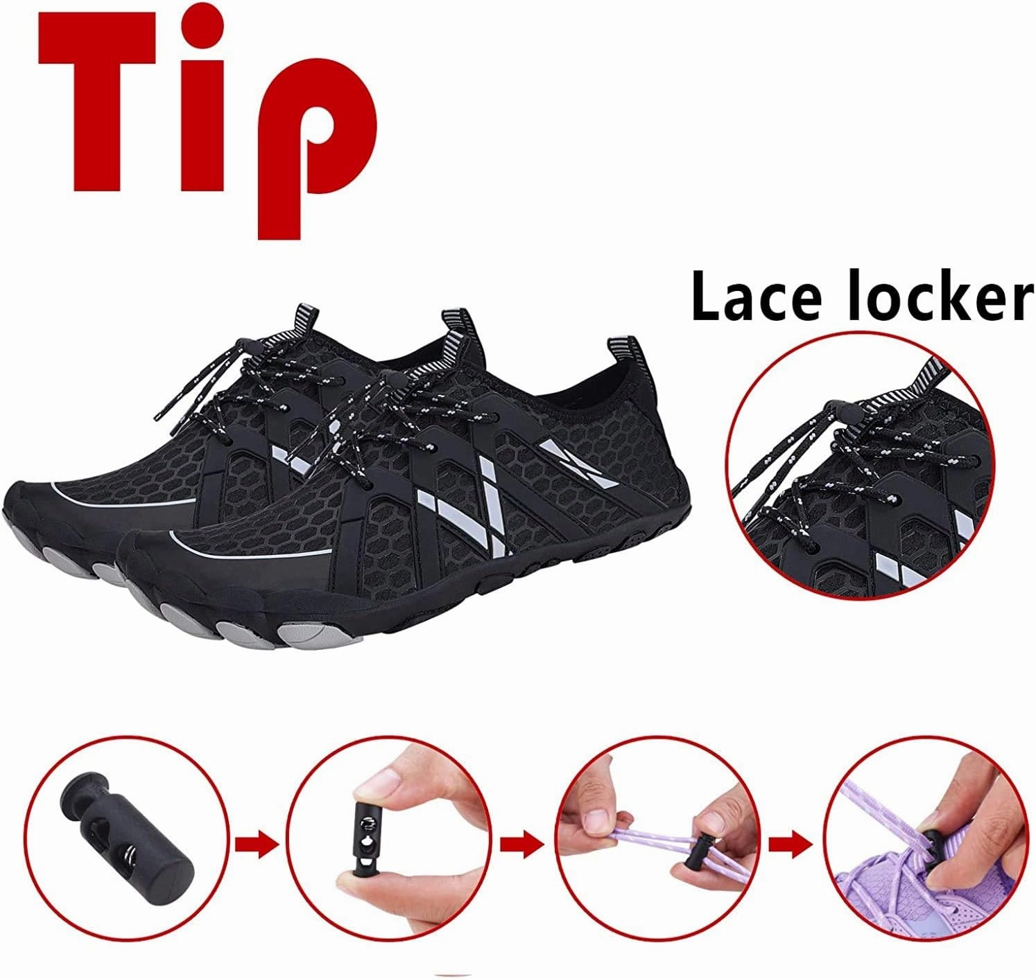 MAYZERO Water Shoes Men Women Swim Surf Shoes Beach Pool Shoes Wide Toe Hiking Aqua Shoes Winter House Slippers