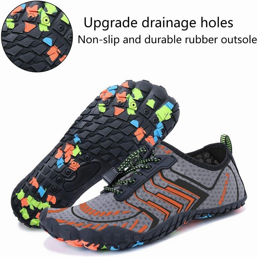 MAYZERO Water Shoes Men Women Swim Surf Shoes Beach Pool Shoes Wide Toe Hiking Aqua Shoes Winter House Slippers