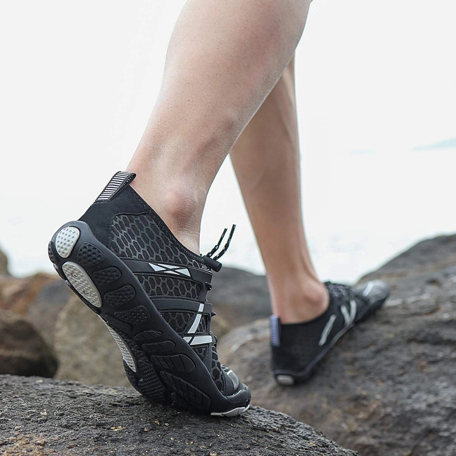 MAYZERO Water Shoes Men Women Swim Surf Shoes Beach Pool Shoes Wide Toe Hiking Aqua Shoes Winter House Slippers
