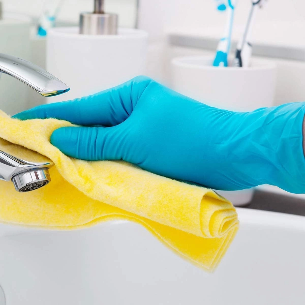 Medical Blue Nitrile Exam Gloves, Latex-Free & Powder-Free Food-Safe House Cleaning Disposable Glove (1000 Pcs)