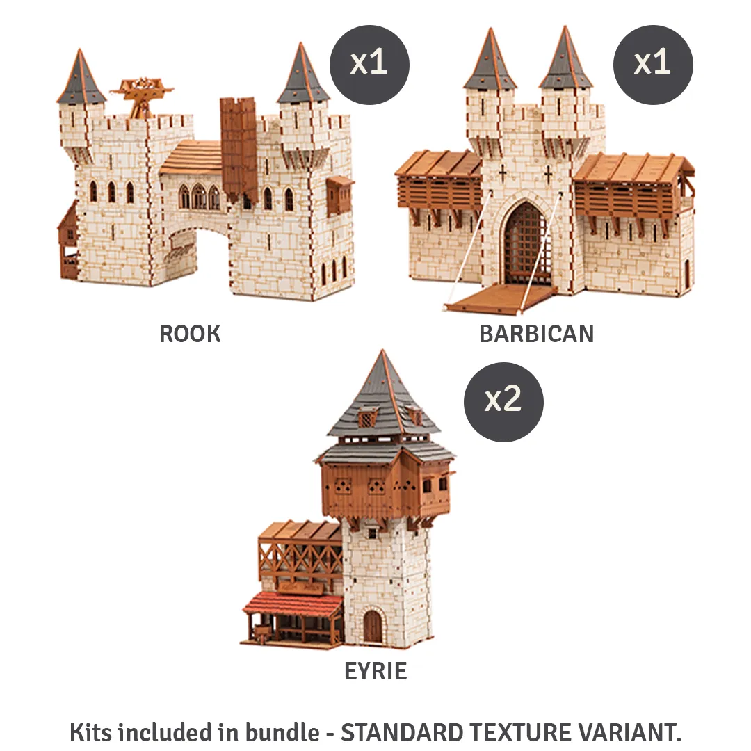Medieval Castle Starter Set - Tabletop Gaming Castle Terrain - 28mm Castle Model Kits