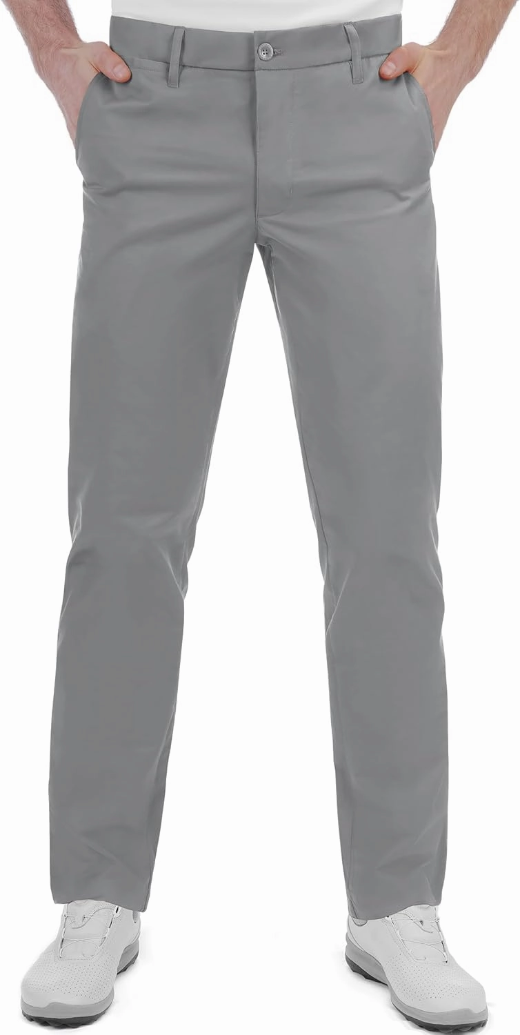Men's Golf Pants Stretch Waist Slim Fit Tapered Classic Fit Golf Pants