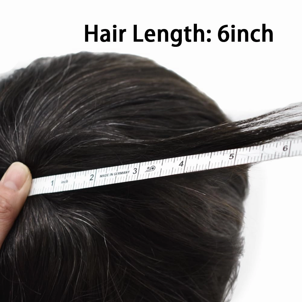 Mens Toupee Hair System For Men Hairpiece Fine Monofilament Toupee For Mens Hair System French Lace Front 8x10 110% light to Medium density#1B10 1B# OFF BLACK 10% GREY