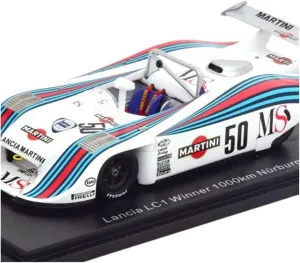 Metal Toy Vehicle 1:43 for Lancia LC1 1982 Martini Pull Flower Resin Racing Car Model Adult Collection Ornaments Scale Vehicles