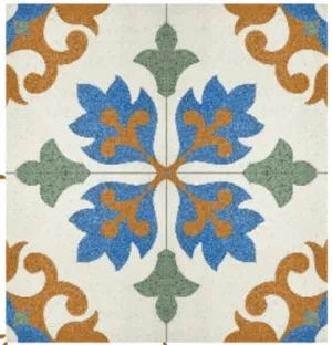 Midnight Bloom Heritage Athangudi Tiles for Elegant Floors